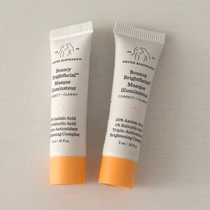 Set of 2 mini drunk elephant bouncy brightfacial masque illuminateurs